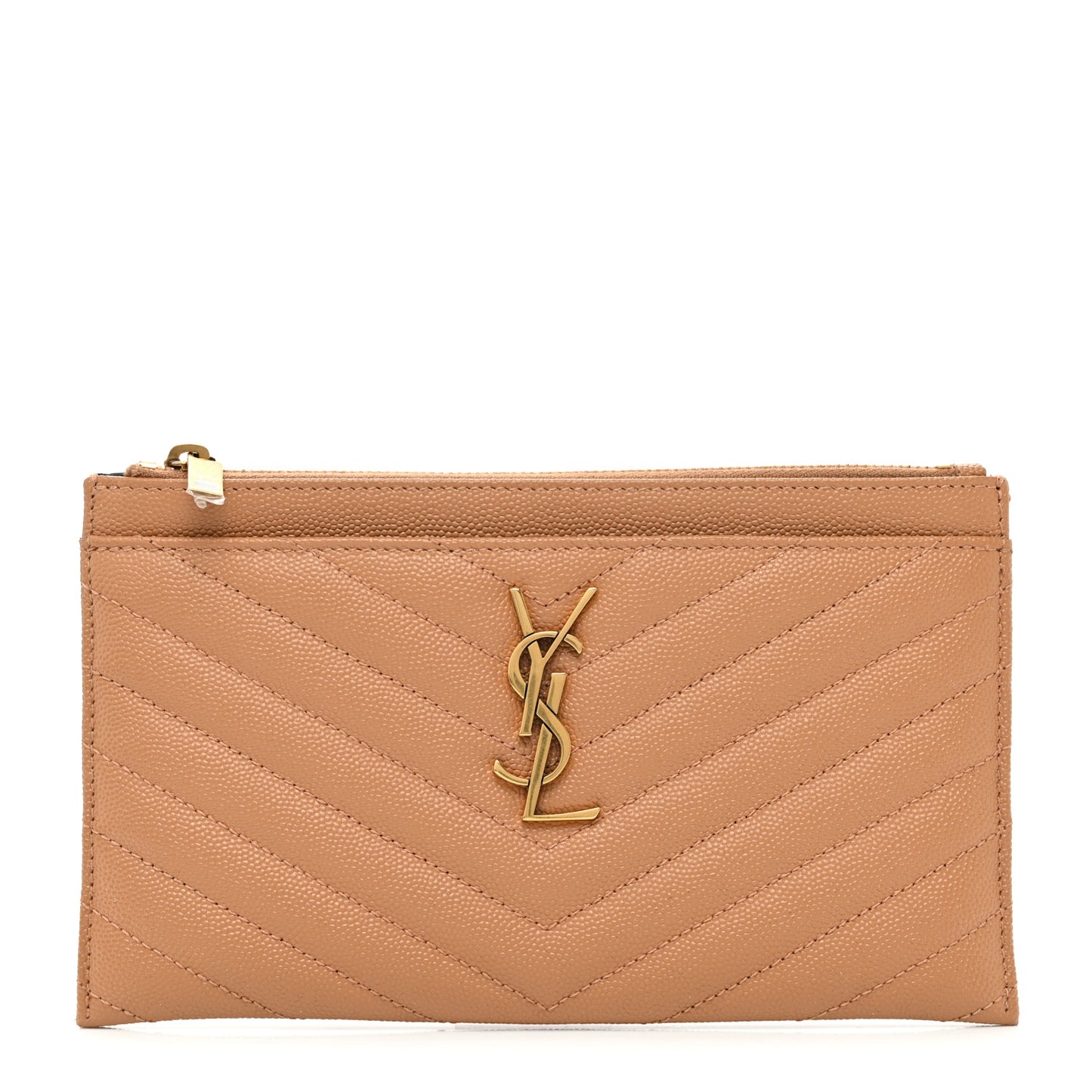 Grain De Poudre Chevron Monogram Bill Pouch Dune