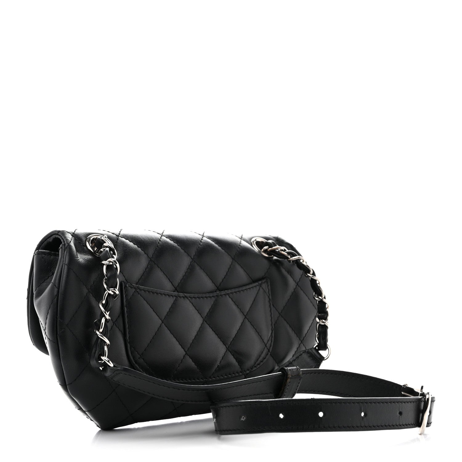 Chanel Calfskin Quilted CC Uniform Flap Belt Bag Black 3 of 16