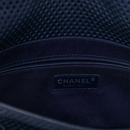 Chanel Perforated Calfskin Large Up In The Air Flap Dark Blue 5 of 9