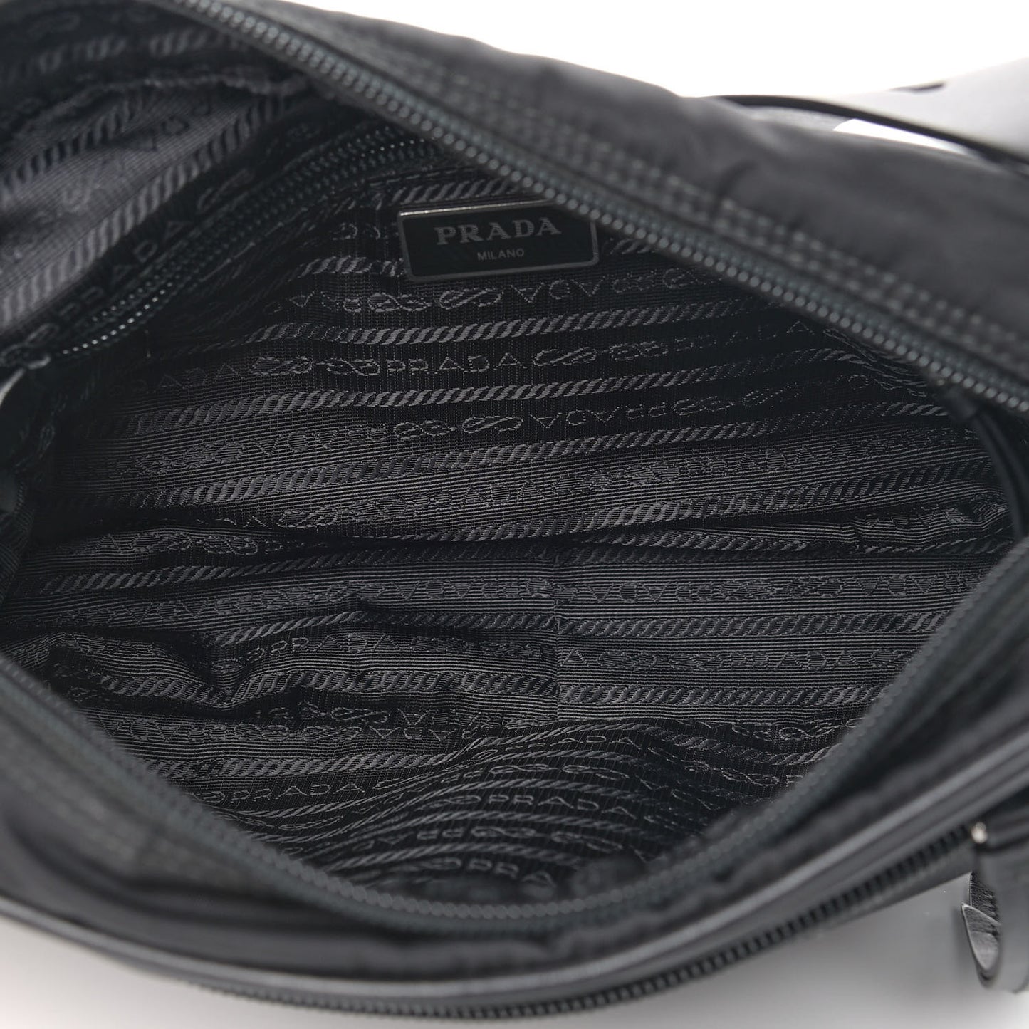 Tessuto Nylon Studded New Vela Shoulder Bag Black