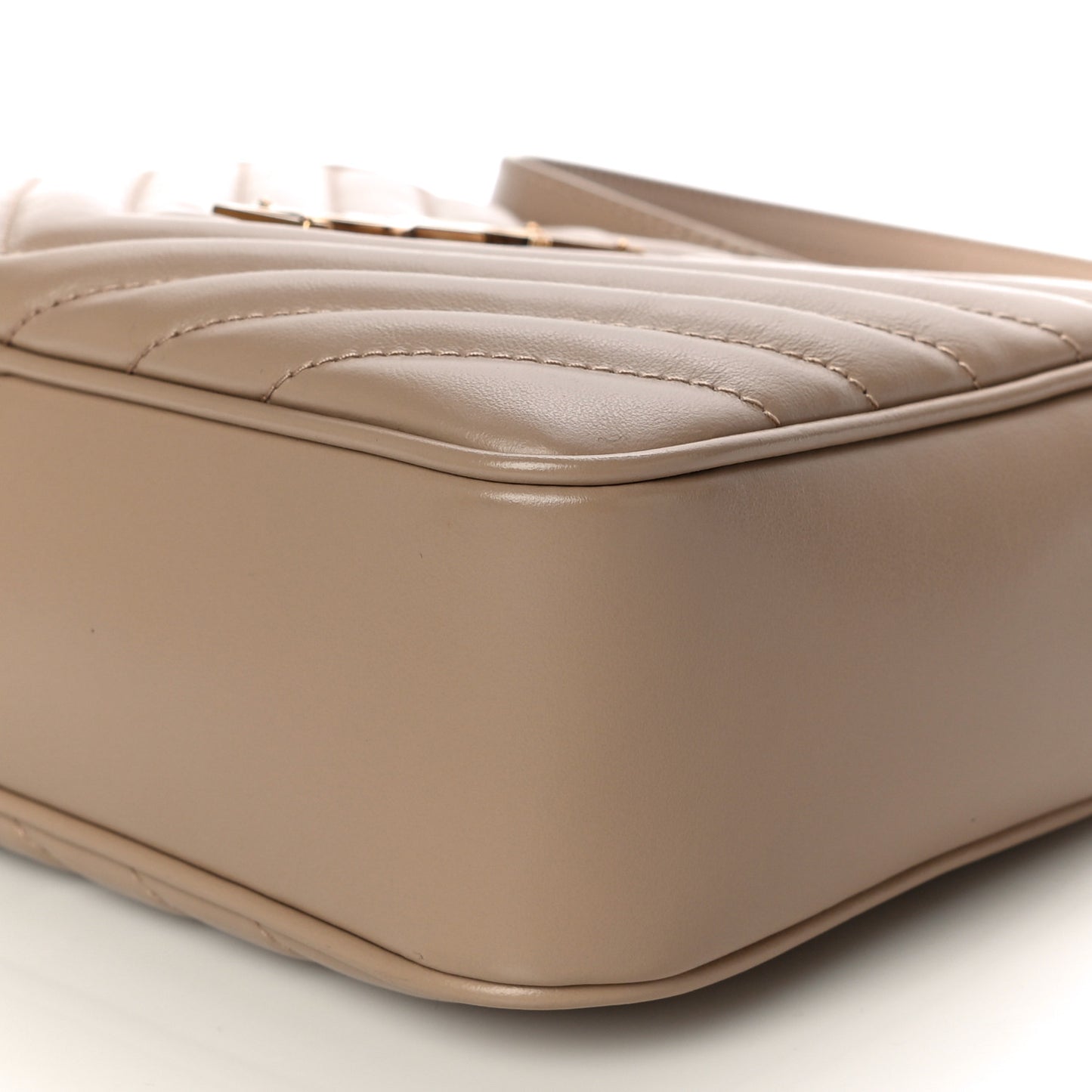 Calfskin Matelasse Monogram Lou Camera Bag Dark Latte