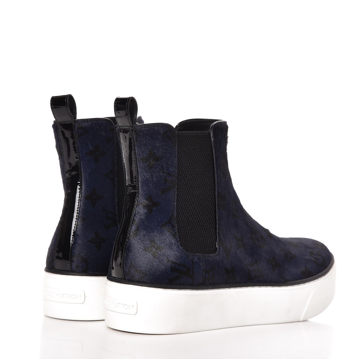 Louis Vuitton Pony Hair Moonwalk Sneaker Boot 39.5 Marine 4 of 8