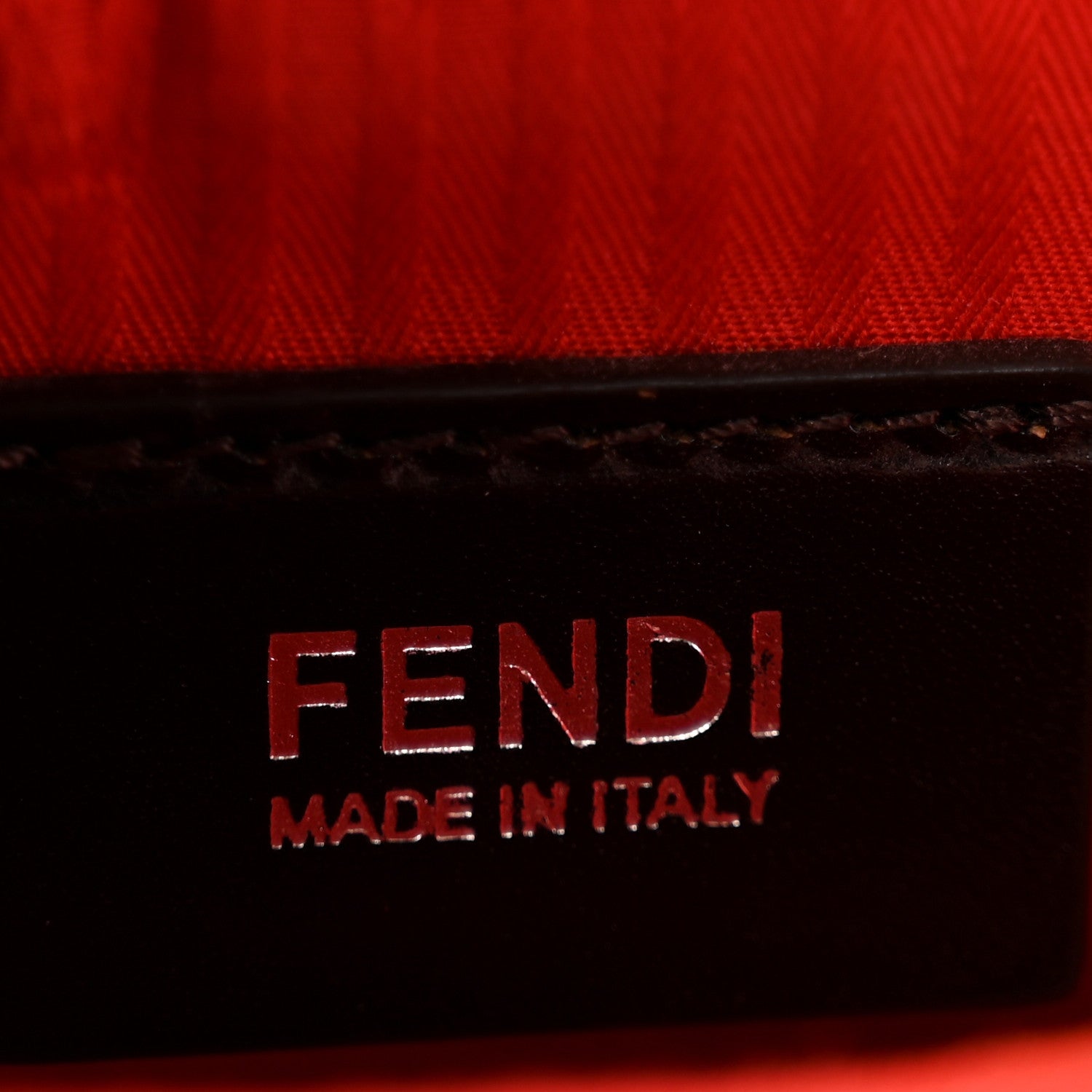 Fendi Vitello Vernice Camoscio Petite 2Jours Tote Papavero 6 of 12