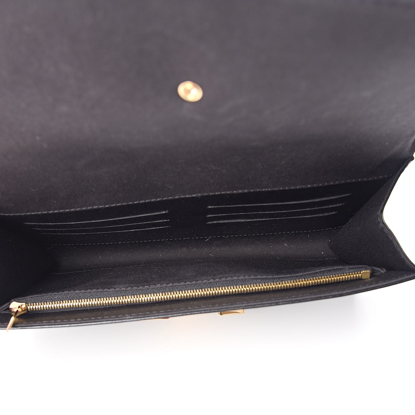 Patent Louise Clutch Black