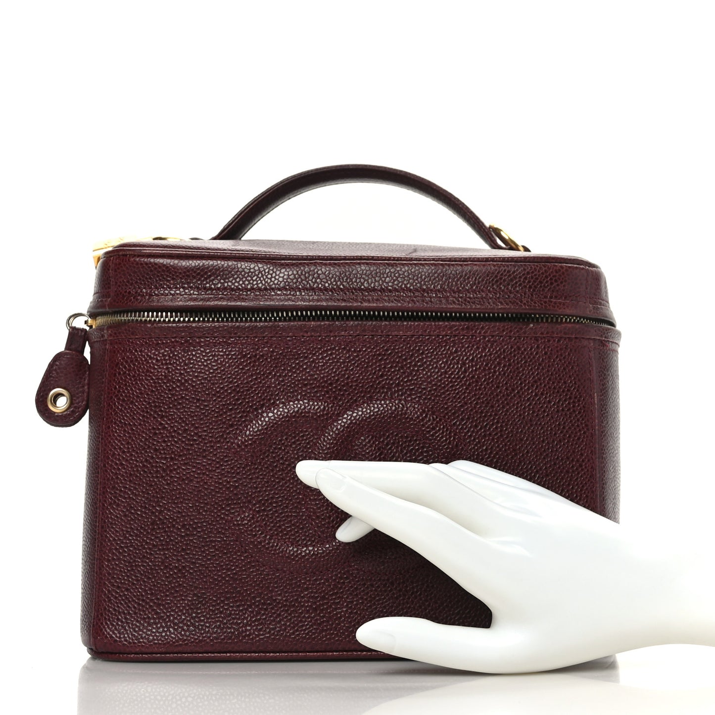 Caviar Vanity Cosmetic Case Burgundy