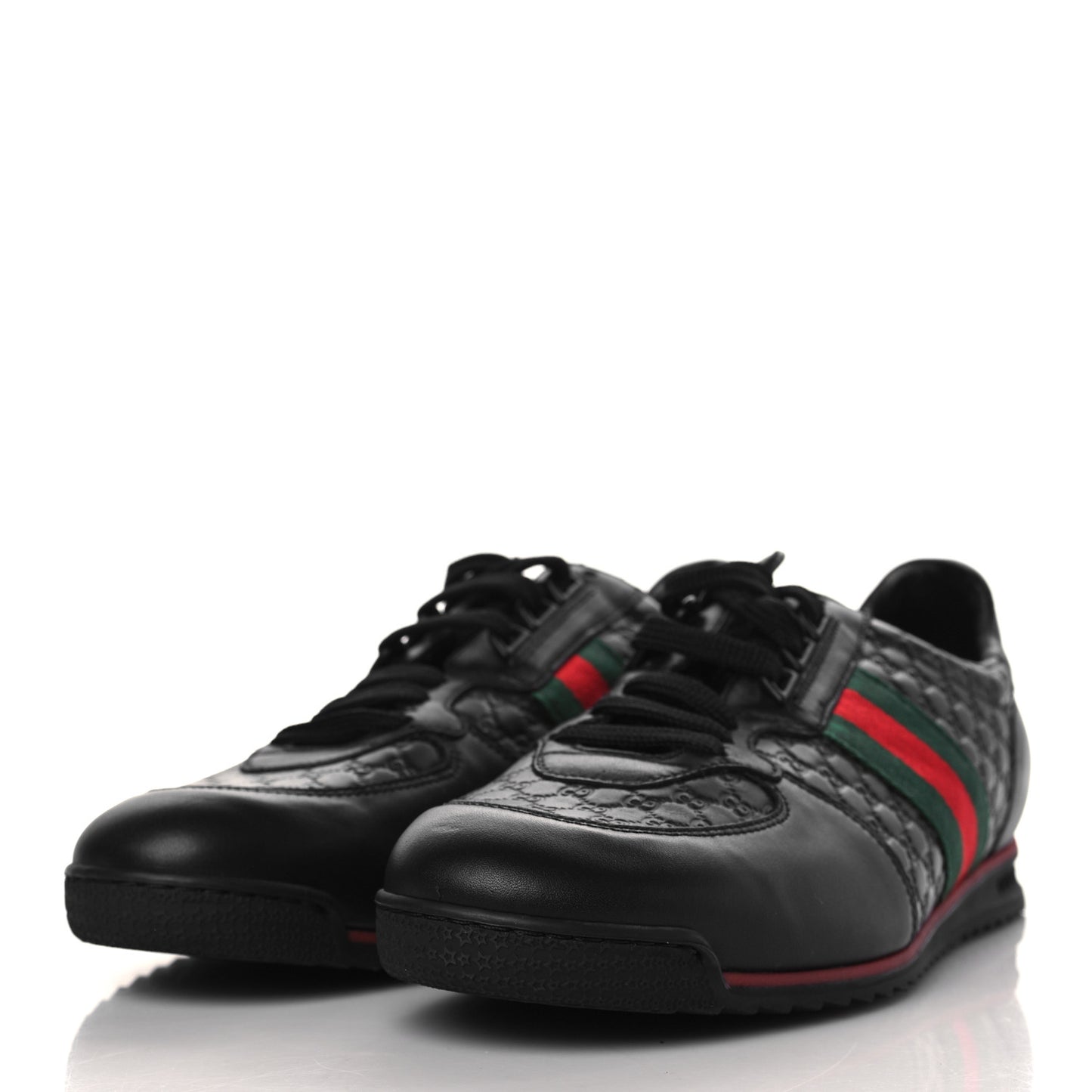 Microguccissima Mens Web Sneakers 8.5 Black