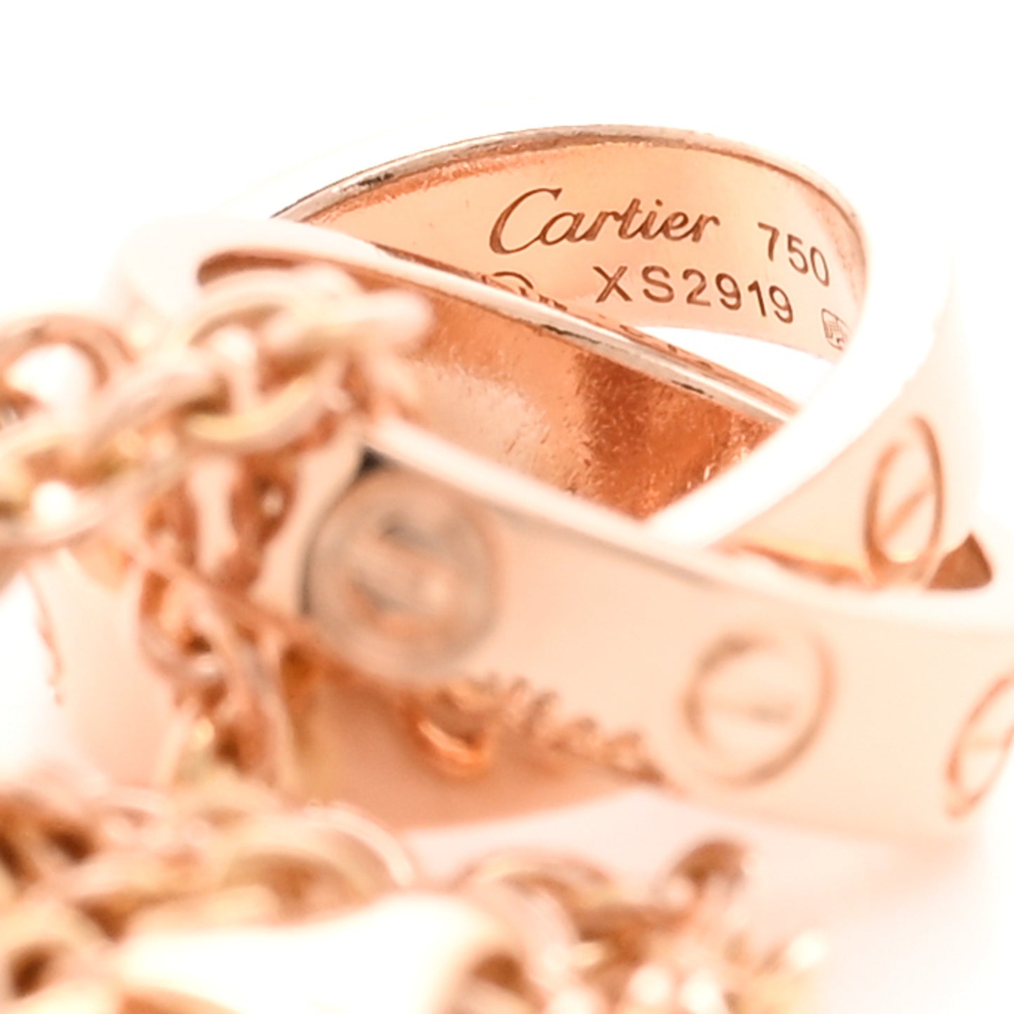 18K Pink Gold Interlocking LOVE Necklace