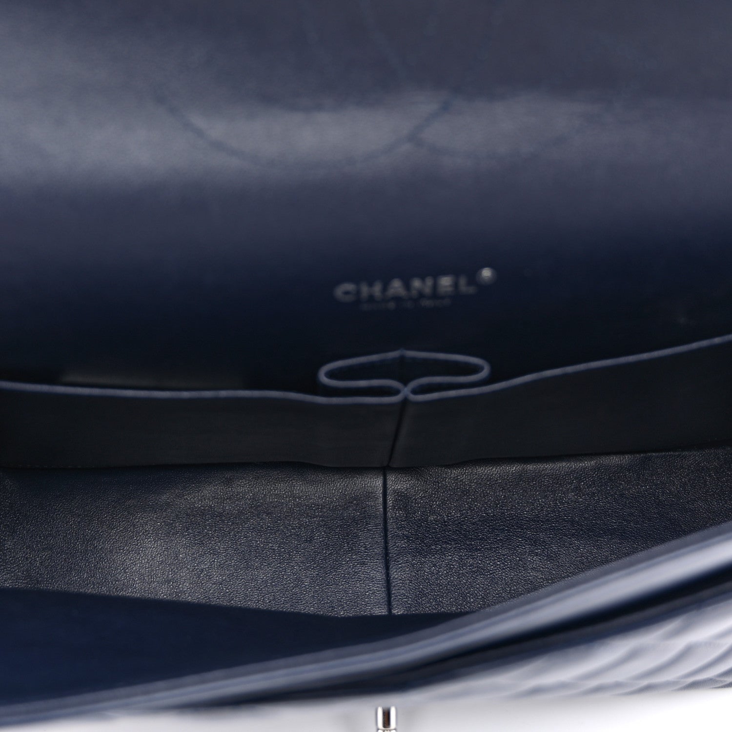 Chanel Lambskin Quilted Maxi Double Flap Dark Blue 5 of 10