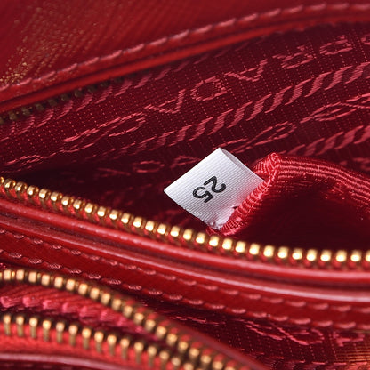 Prada Saffiano Vernice Mini Promenade Tote Rosso 10 of 13