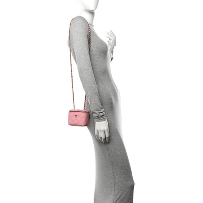 Chanel Caviar Quilted Mini Vanity Case With Chain Light Pink 2 of 10