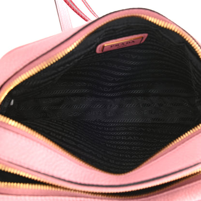 Prada Vitello Daino Medium Double Zip Shoulder Bag Petalo 5 of 12