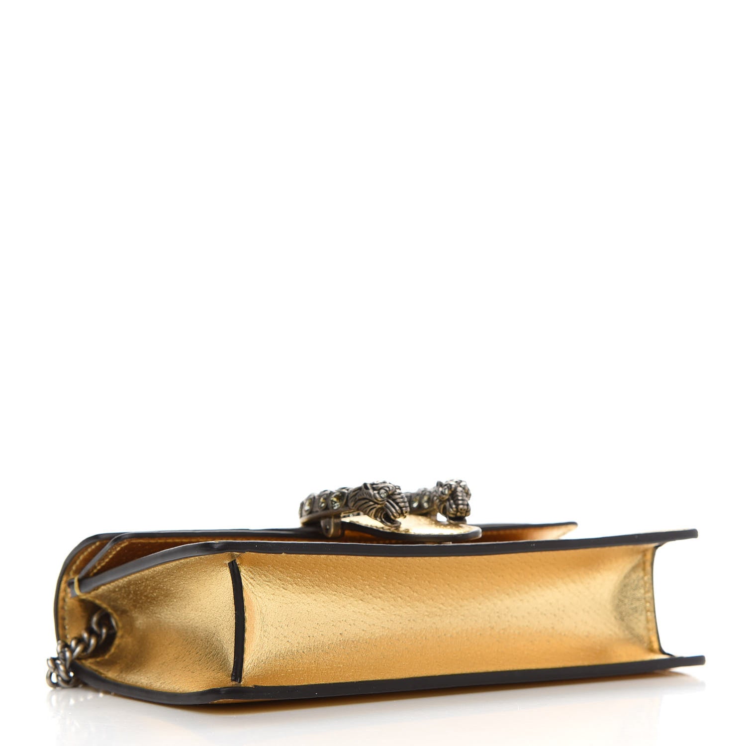 Gucci Metallic Calfskin Super Mini Dionysus Shoulder Bag Gold 4 of 8