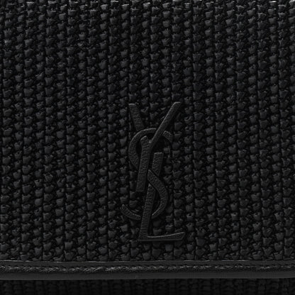 Saint Laurent Raffia Calfskin Small Nolita Shoulder Bag Black 8 of 10