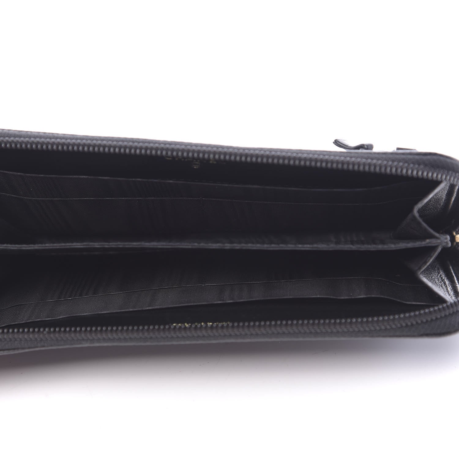 Chanel Caviar Timeless CC Large Gusset Zip Around Wallet Black 5 of 8