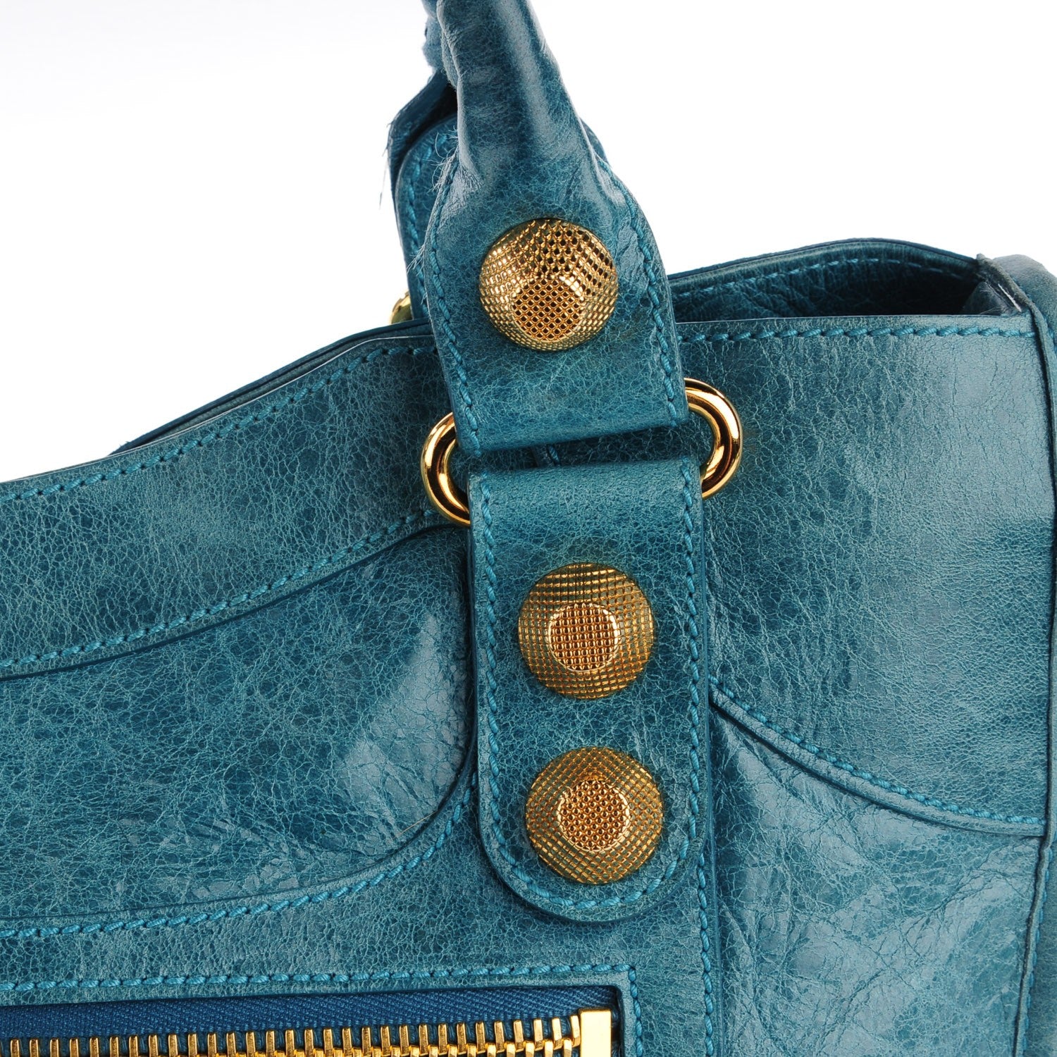Balenciaga Agneau Giant 21 Gold Hardware City Turquoise 11 of 15