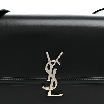 Saint Laurent Box Calfskin Monogram Medium Solferino Satchel Black 7 of 10