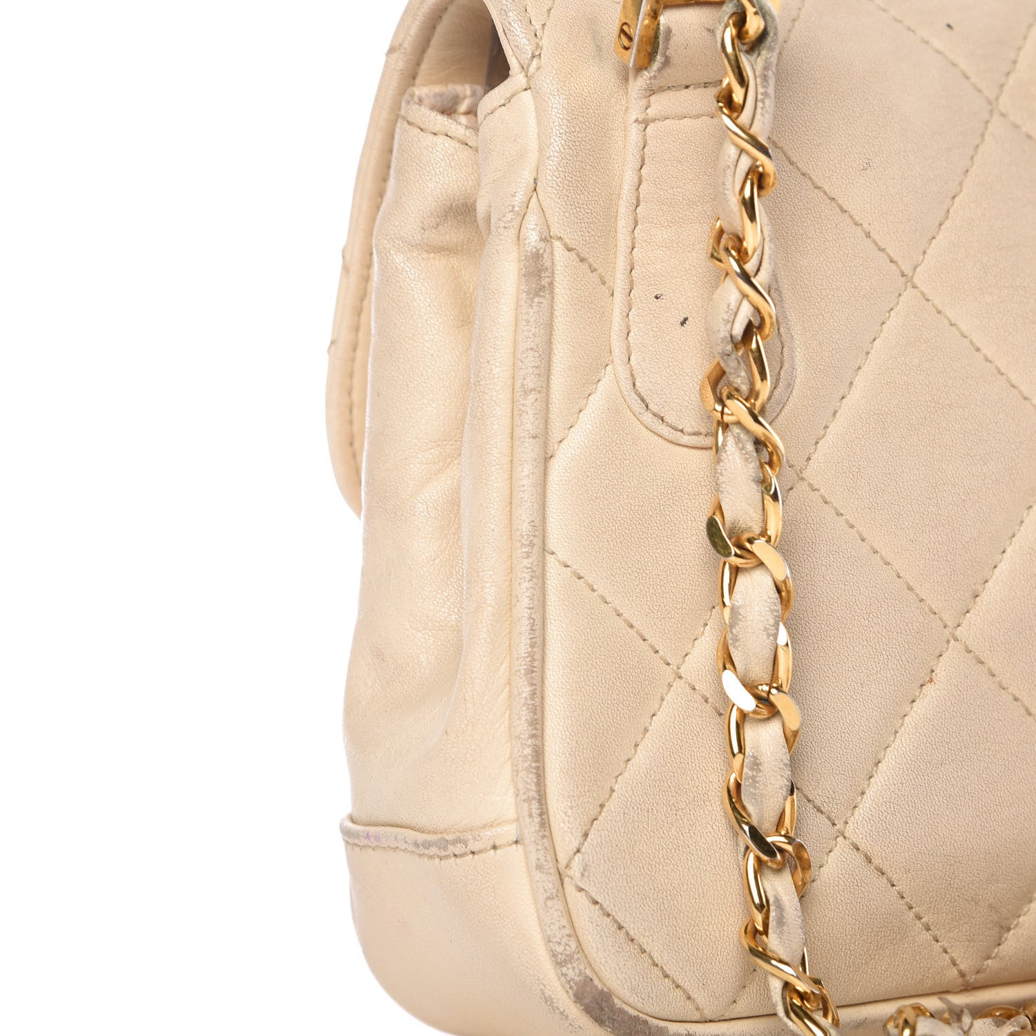 Chanel Caviar Quilted Mini Square Flap White 18 of 20