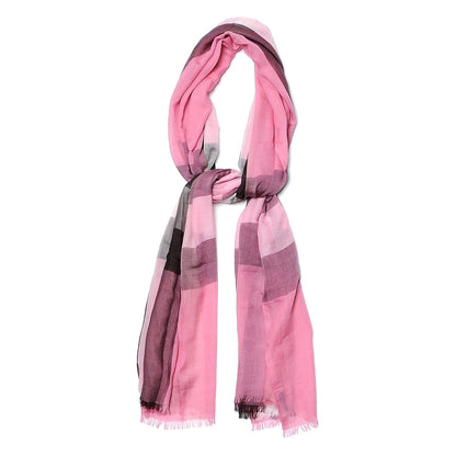 Burberry Modal Cashmere Silk Mega Check Scarf Rose Pink 1 of 5