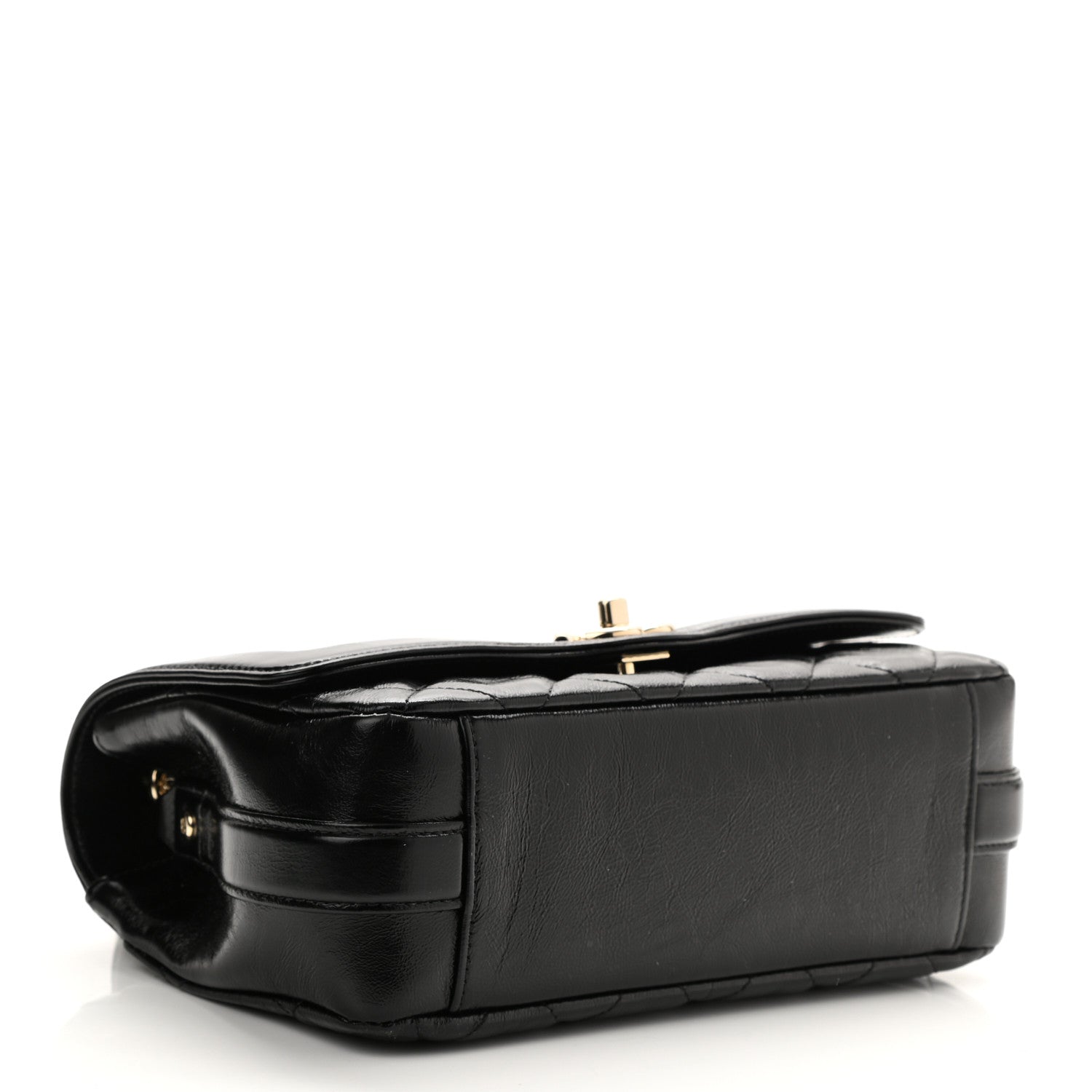 Chanel Crumpled Glazed Lambskin Quilted Small Flap Black 3 of 9