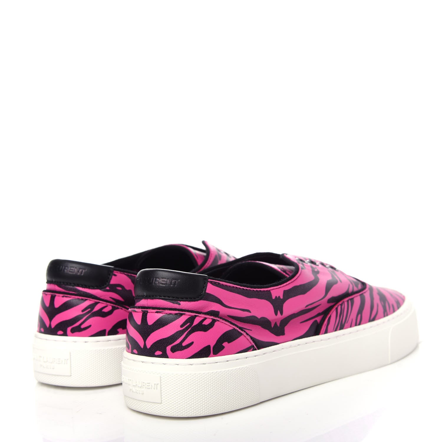 Saint Laurent Nappa Zebra Mens Venice Sneakers 42 Fuchsia Black 4 of 11