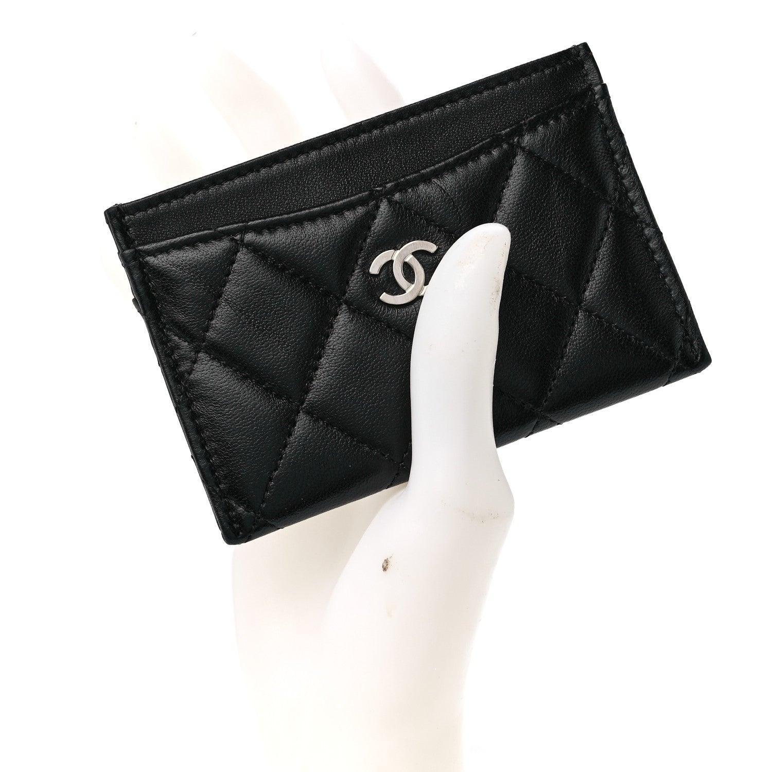 Chanel Lambskin Quilted Card Holder Black 2 of 12
