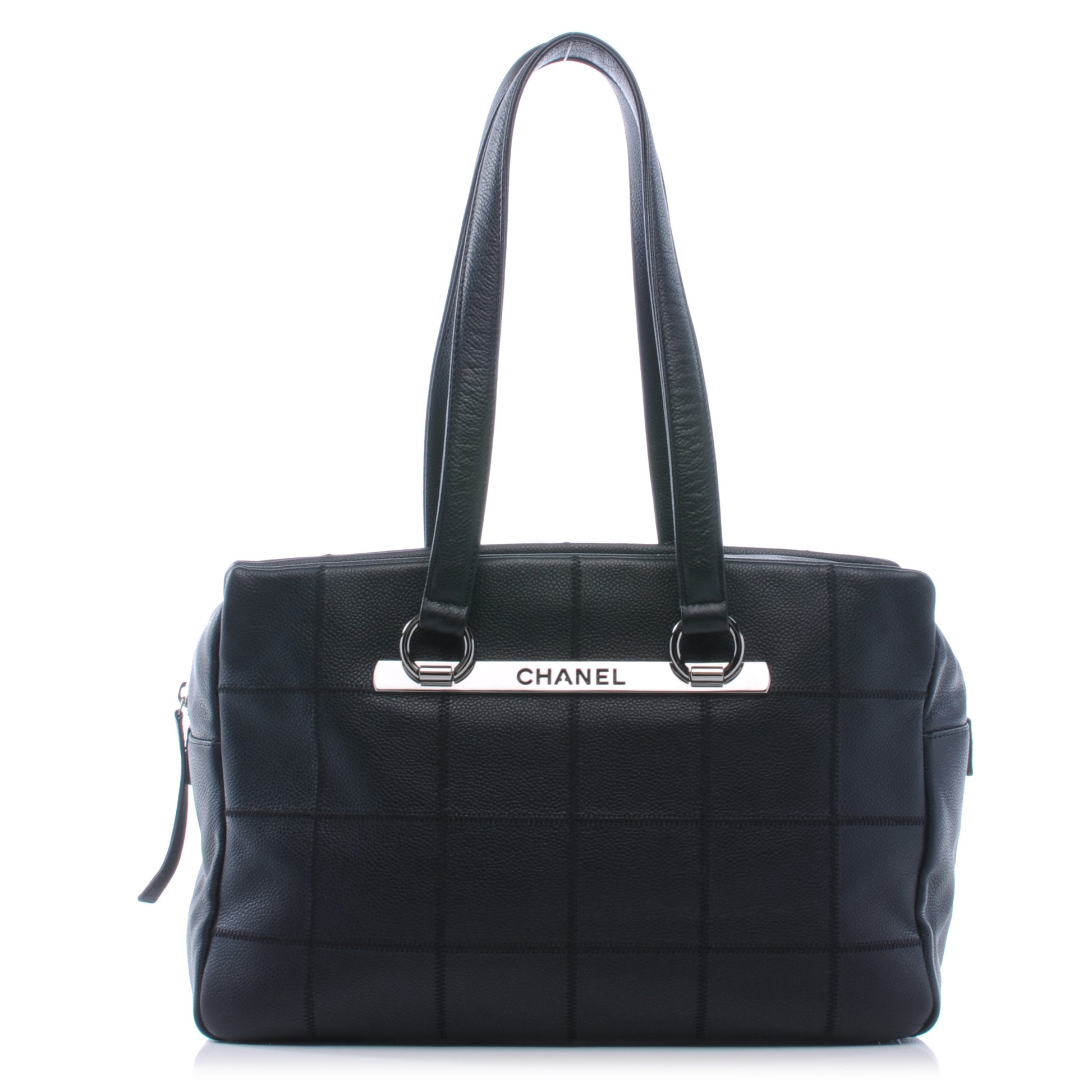Chanel Caviar Square Stitched Large Tote Black 1 of 7
