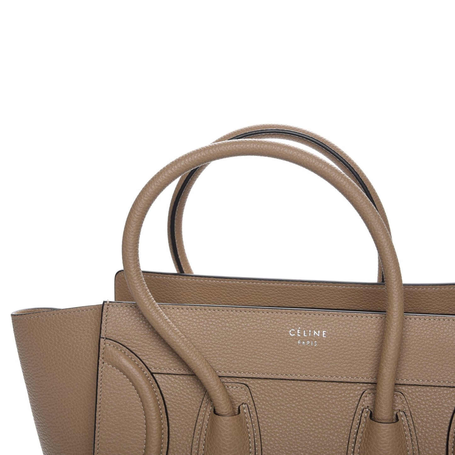 Drummed Calfskin Micro Luggage Dune