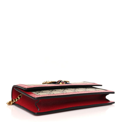 Gucci GG Supreme Monogram Web Queen Margaret Chain Wallet Red 4 of 8