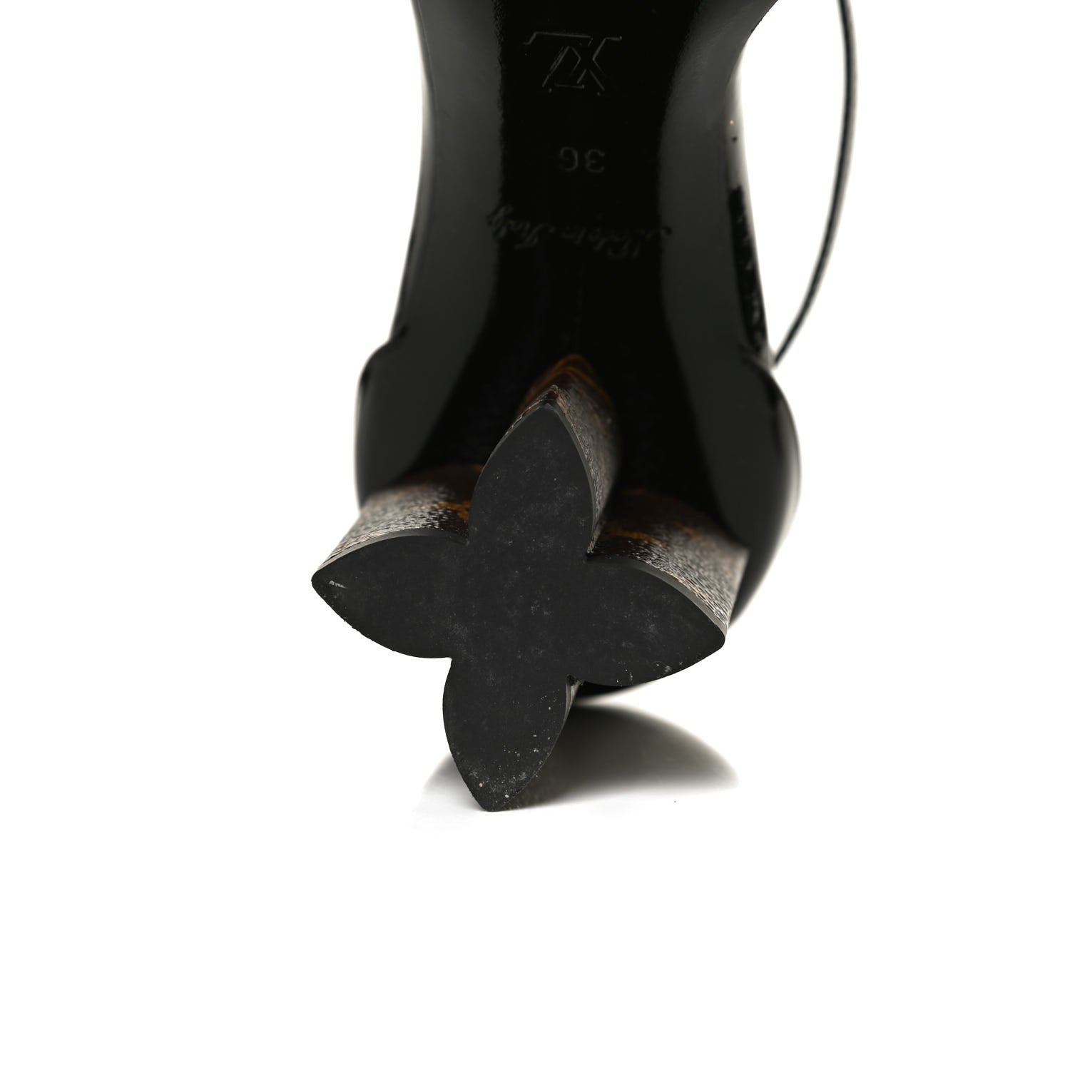 Louis Vuitton Patent Monogram Silhouette Sandals 36 Black 11 of 13