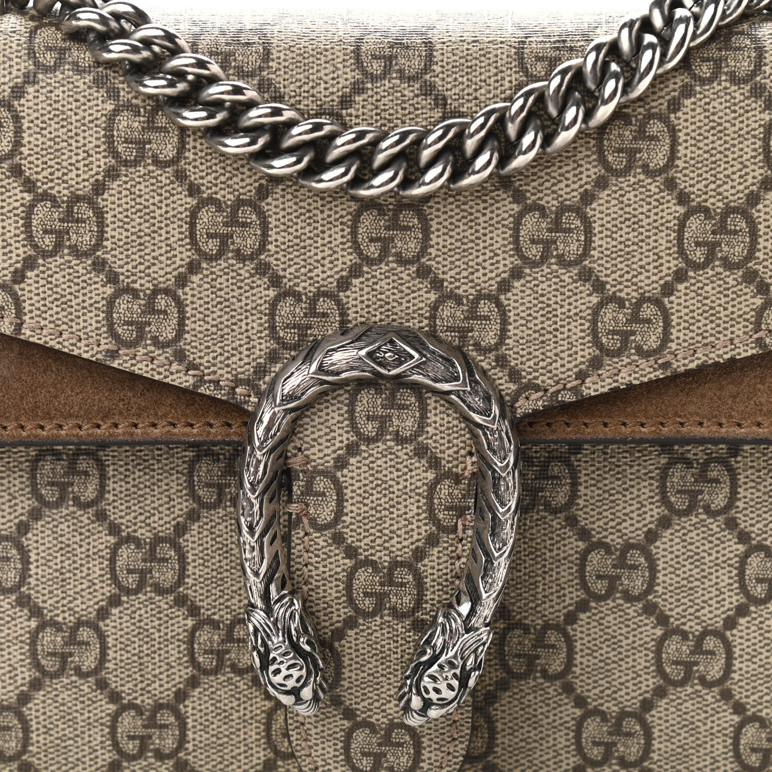 Gucci GG Supreme Monogram Mini Dionysus Shoulder Bag Taupe 8 of 12