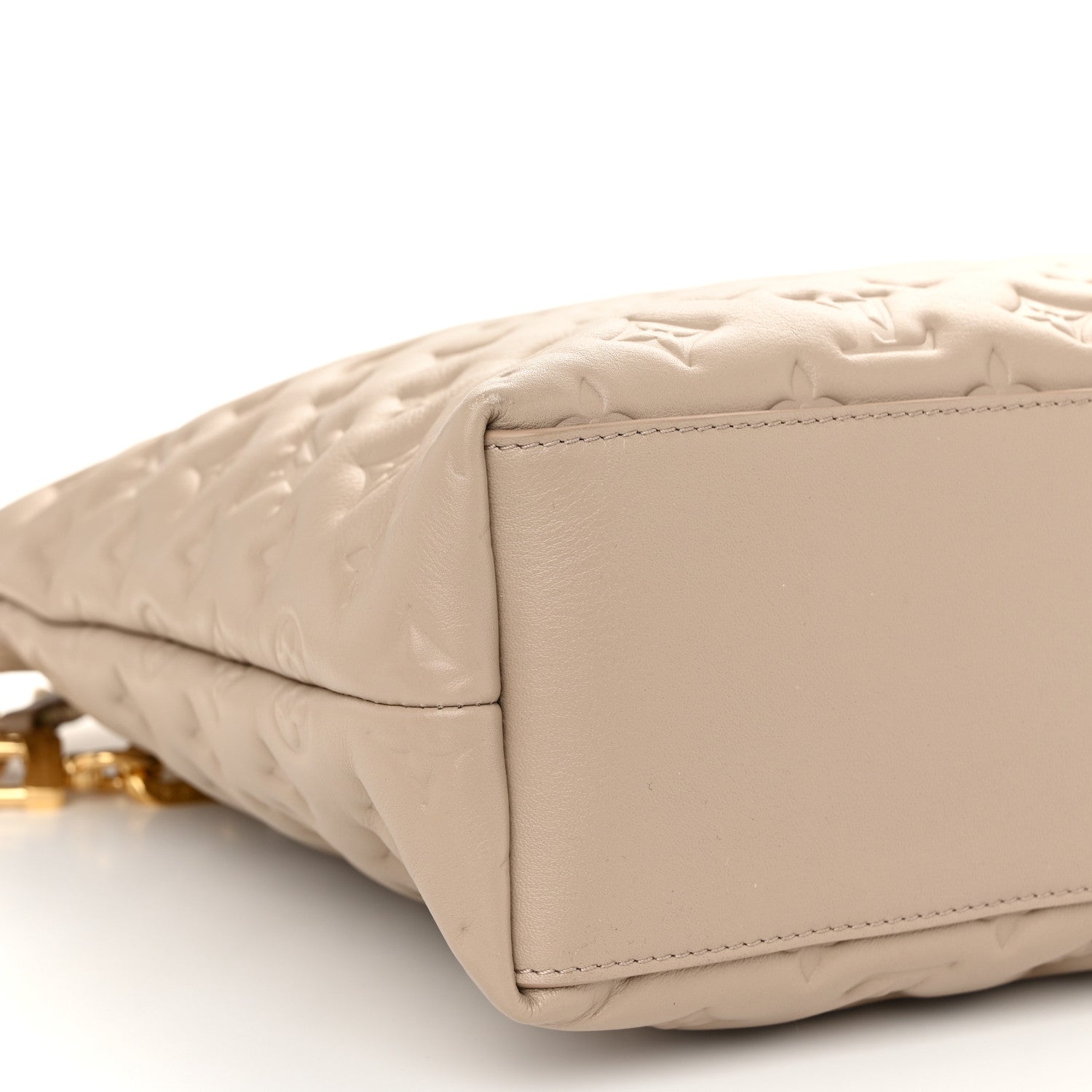 Louis Vuitton Lambskin Embossed Monogram Coussin Hobo MM Galet 9 of 10