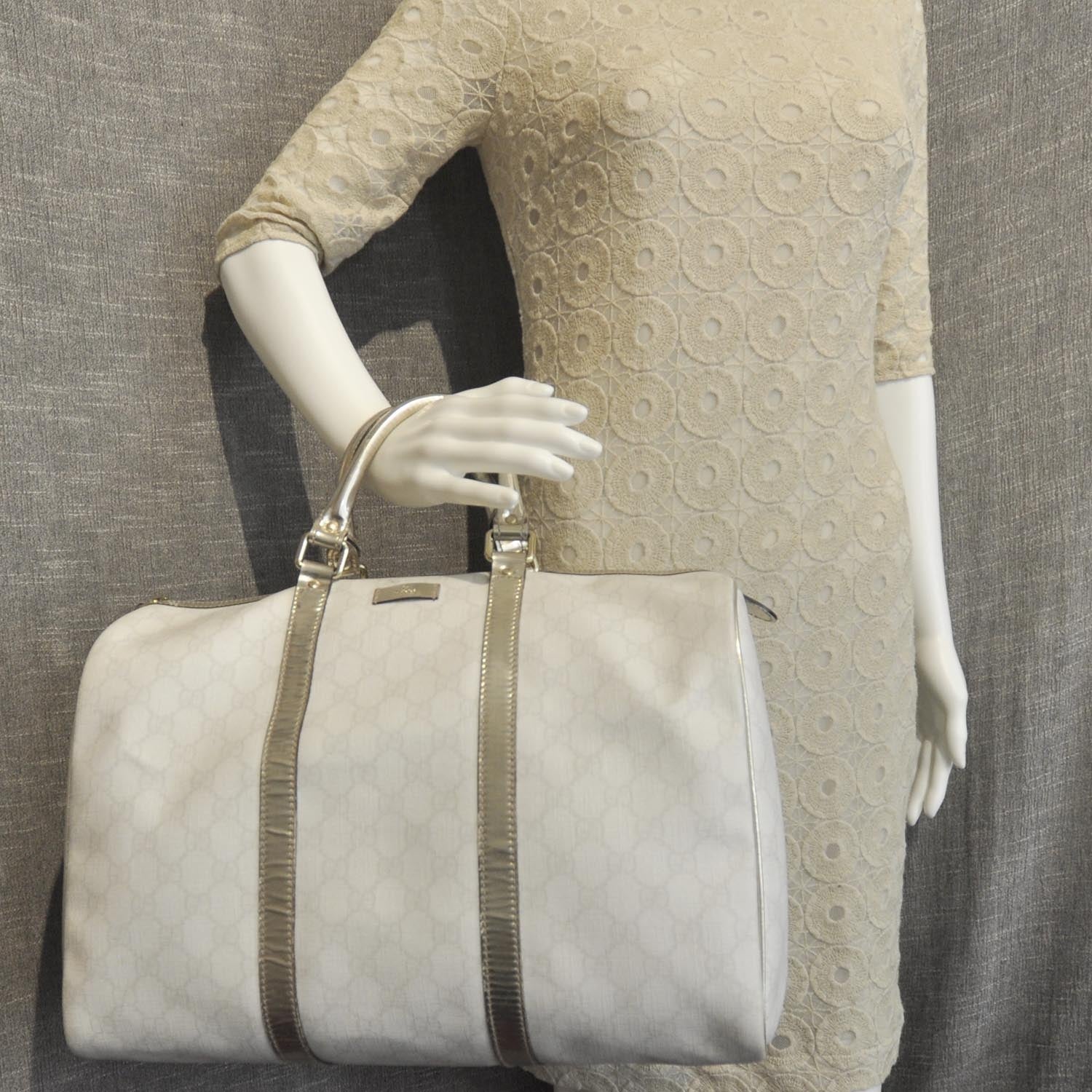 Gucci Monogram Large Joy Boston White 2 of 10