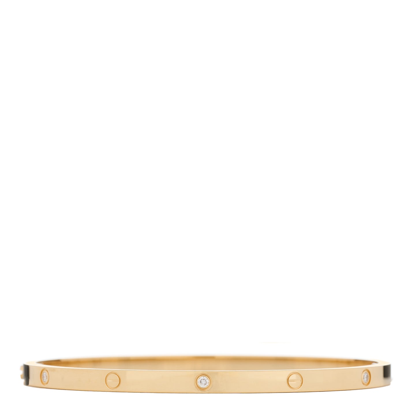 18K Yellow Gold 6 Diamond Small LOVE Bracelet 18