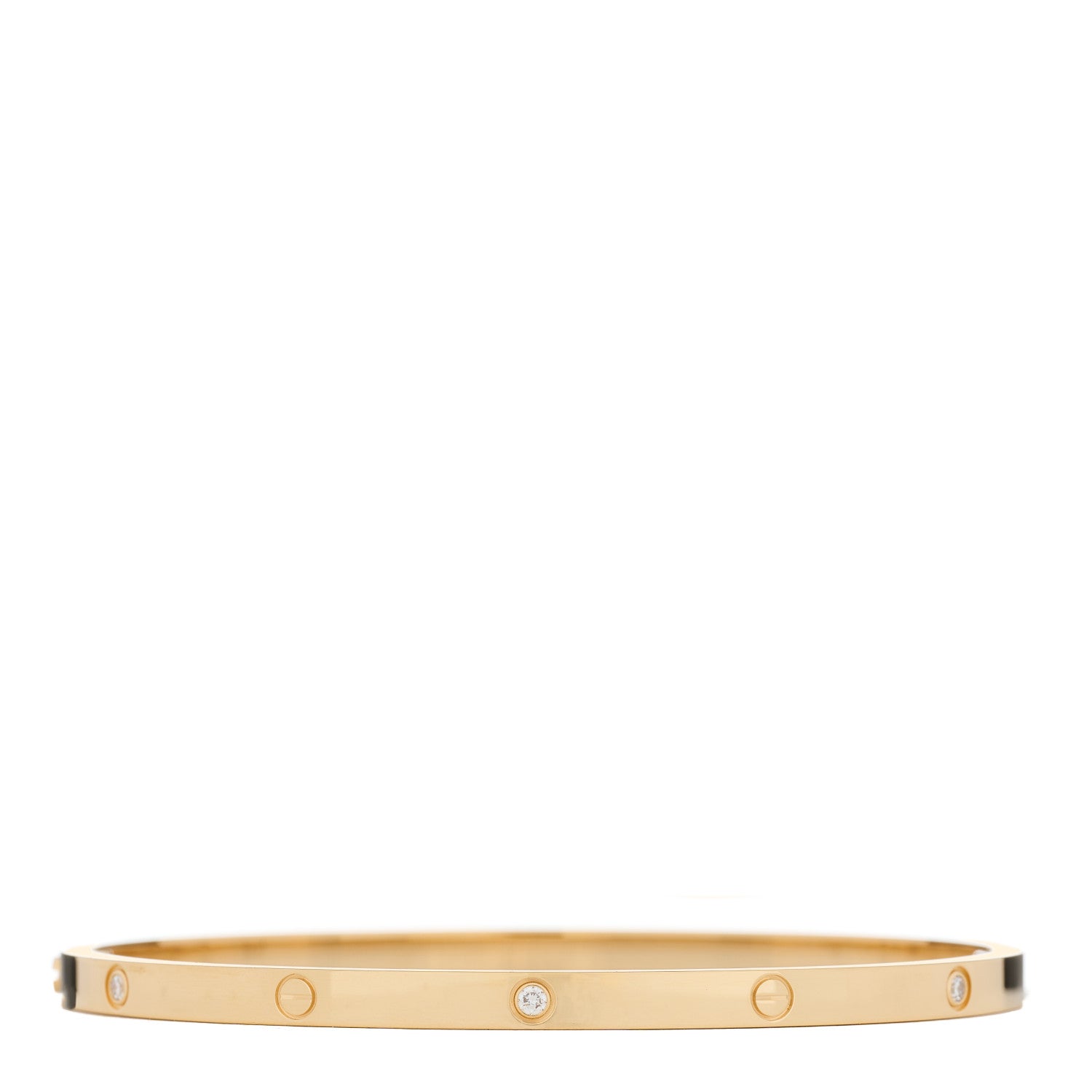 Cartier 18K Yellow Gold 6 Diamond Small LOVE Bracelet 18 1 of 5