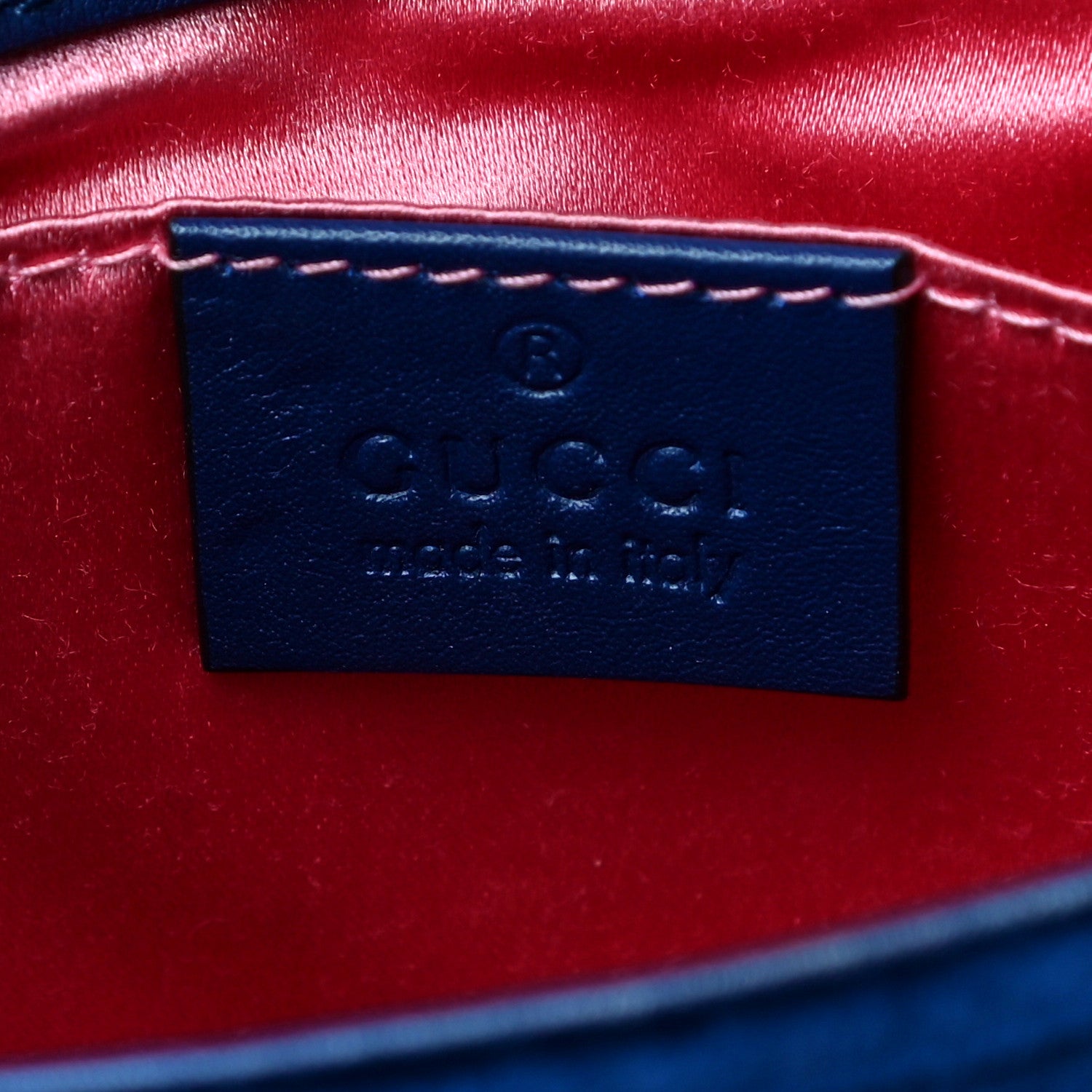 Gucci Velvet Matelasse Mini GG Marmont Shoulder Bag Cobalt Blue 6 of 15