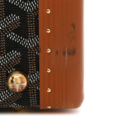 Goyard Goyardine Grand Hotel Trunk 55 Black Tan 11 of 11