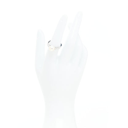 Mikimoto 18K White Gold Diamond Akoya Cultured Pearl 8-8.5mm Morning Dew Ring 53 6.5 2 of 6