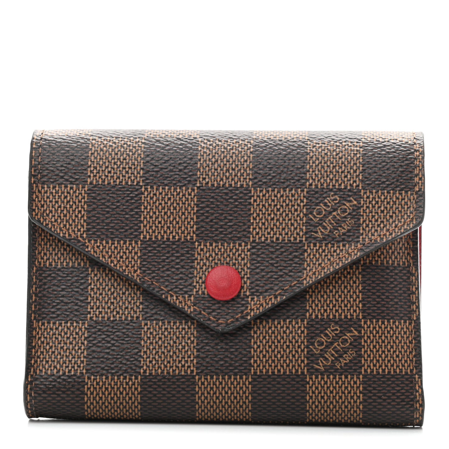 Damier Ebene Victorine Wallet Red
