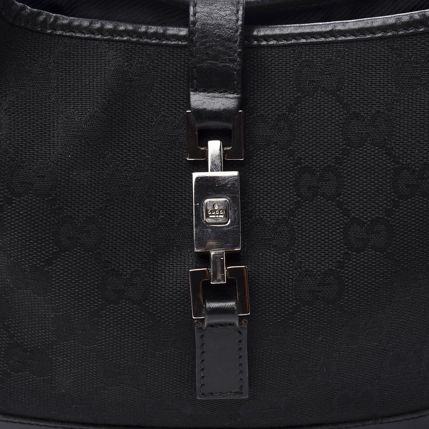 Gucci Monogram Small Jackie O Hobo Black 9 of 9