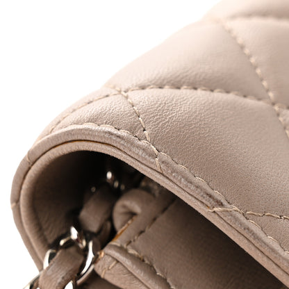 Chanel Lambskin Quilted Wallet On Chain WOC Taupe 25 of 28