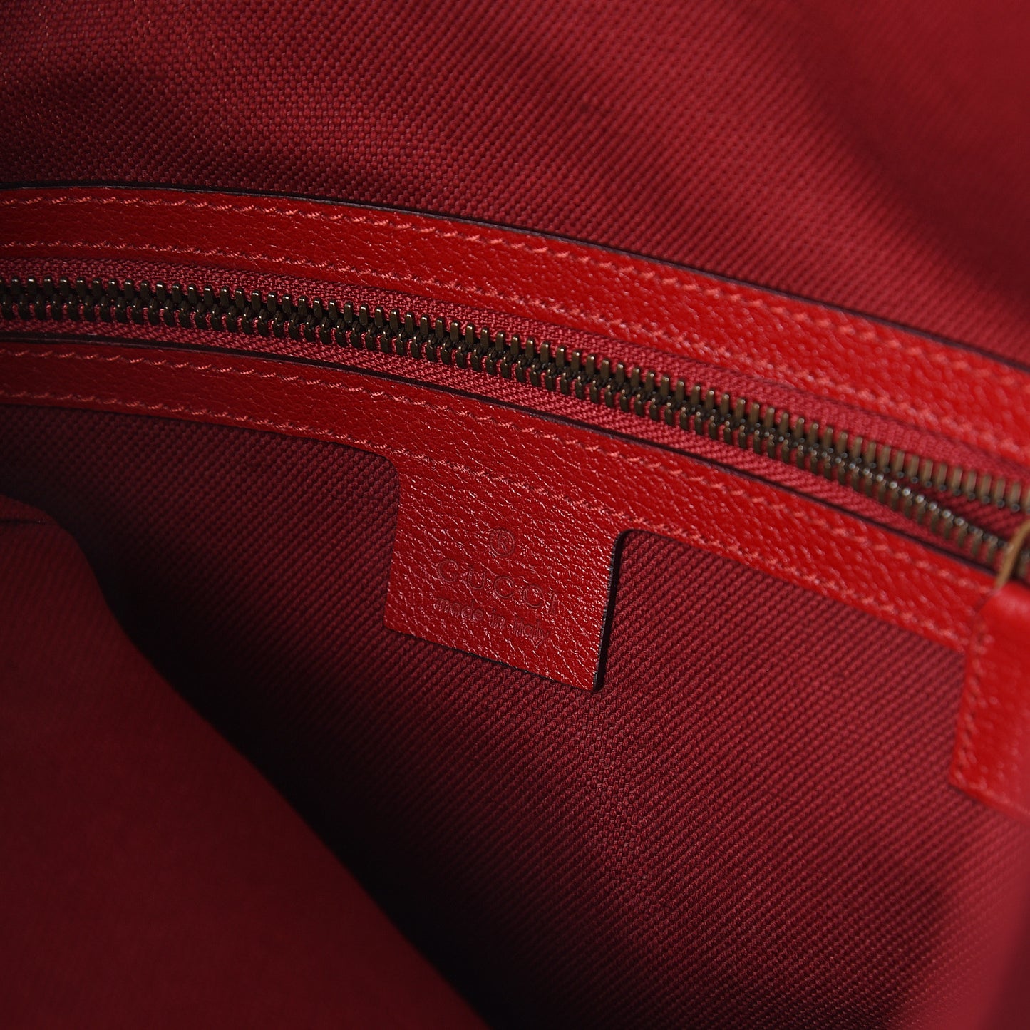 Canvas Logo Sylvie Stripe Drawstring Backpack Red