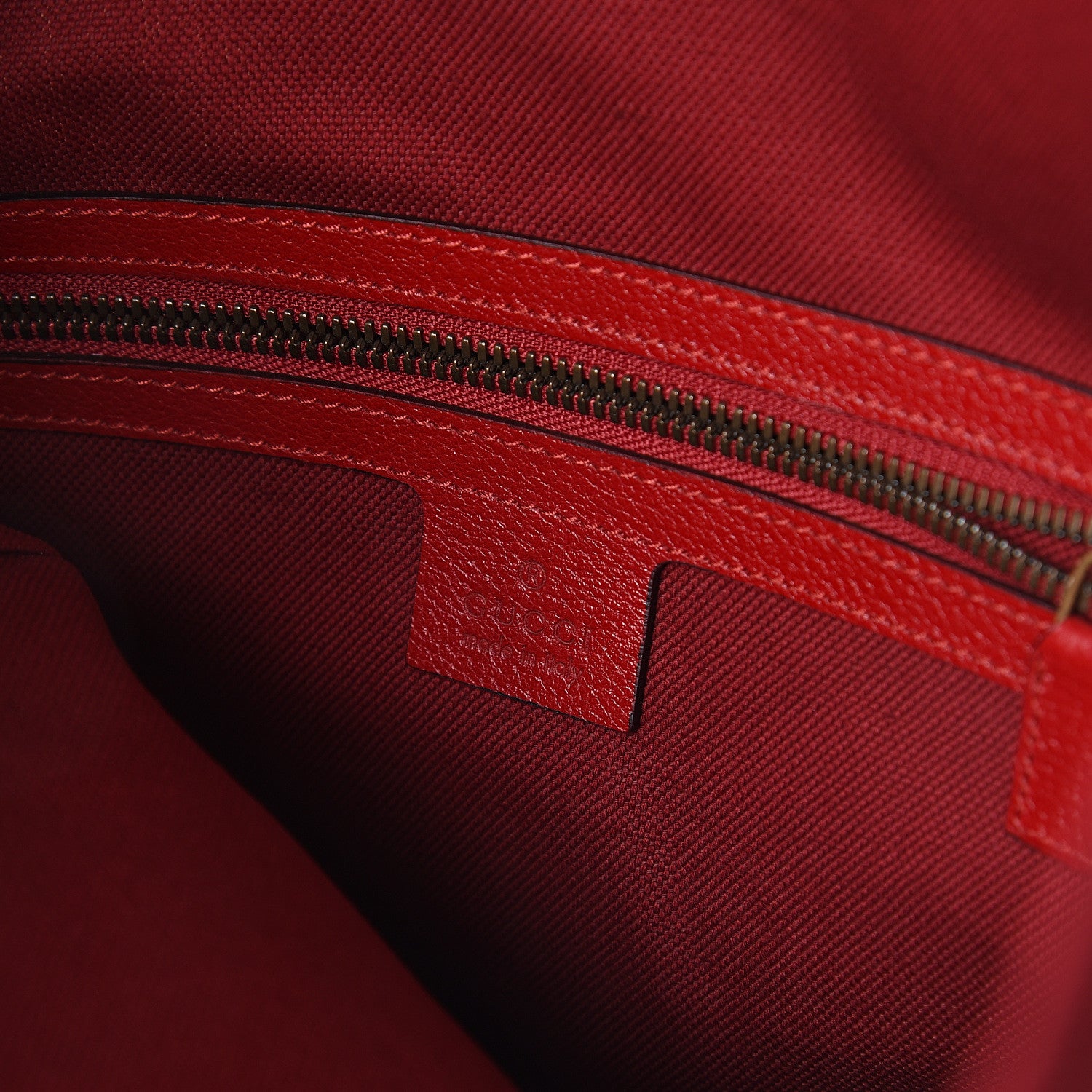 Gucci Canvas Logo Sylvie Stripe Drawstring Backpack Red 5 of 8