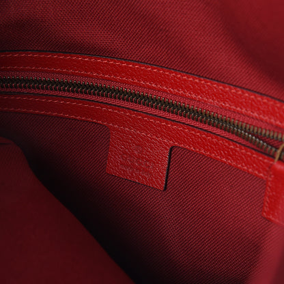Gucci Canvas Logo Sylvie Stripe Drawstring Backpack Red 5 of 8