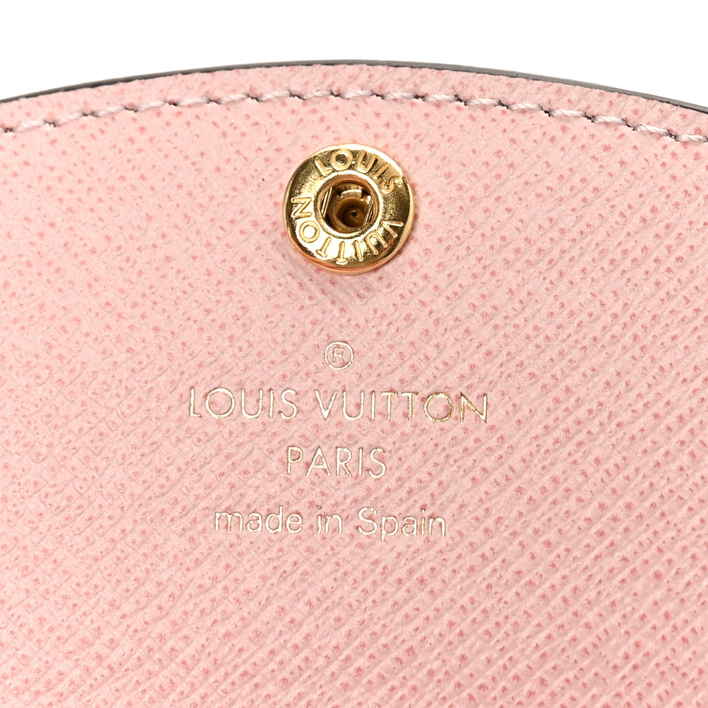Damier Ebene Rosalie Coin Purse Rose Ballerine