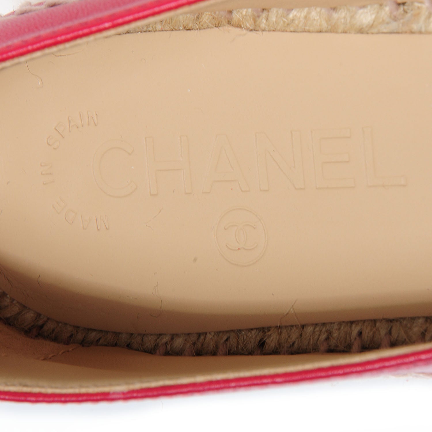 Chanel Lambskin CC Espadrilles 38 Red 9 of 9