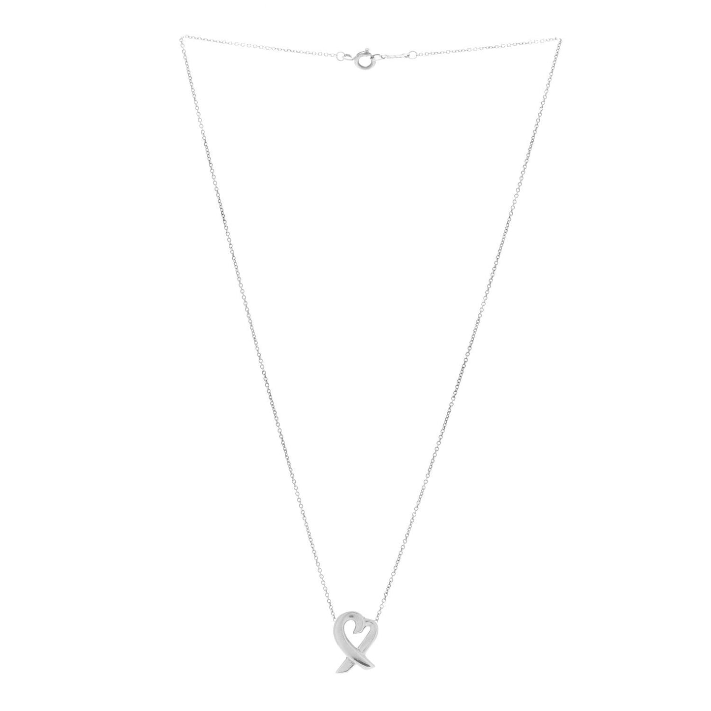 Sterling Silver Small Paloma Picasso Loving Heart Pendant Necklace