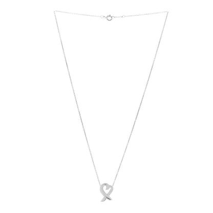 Tiffany Sterling Silver Small Paloma Picasso Loving Heart Pendant Necklace 3 of 7