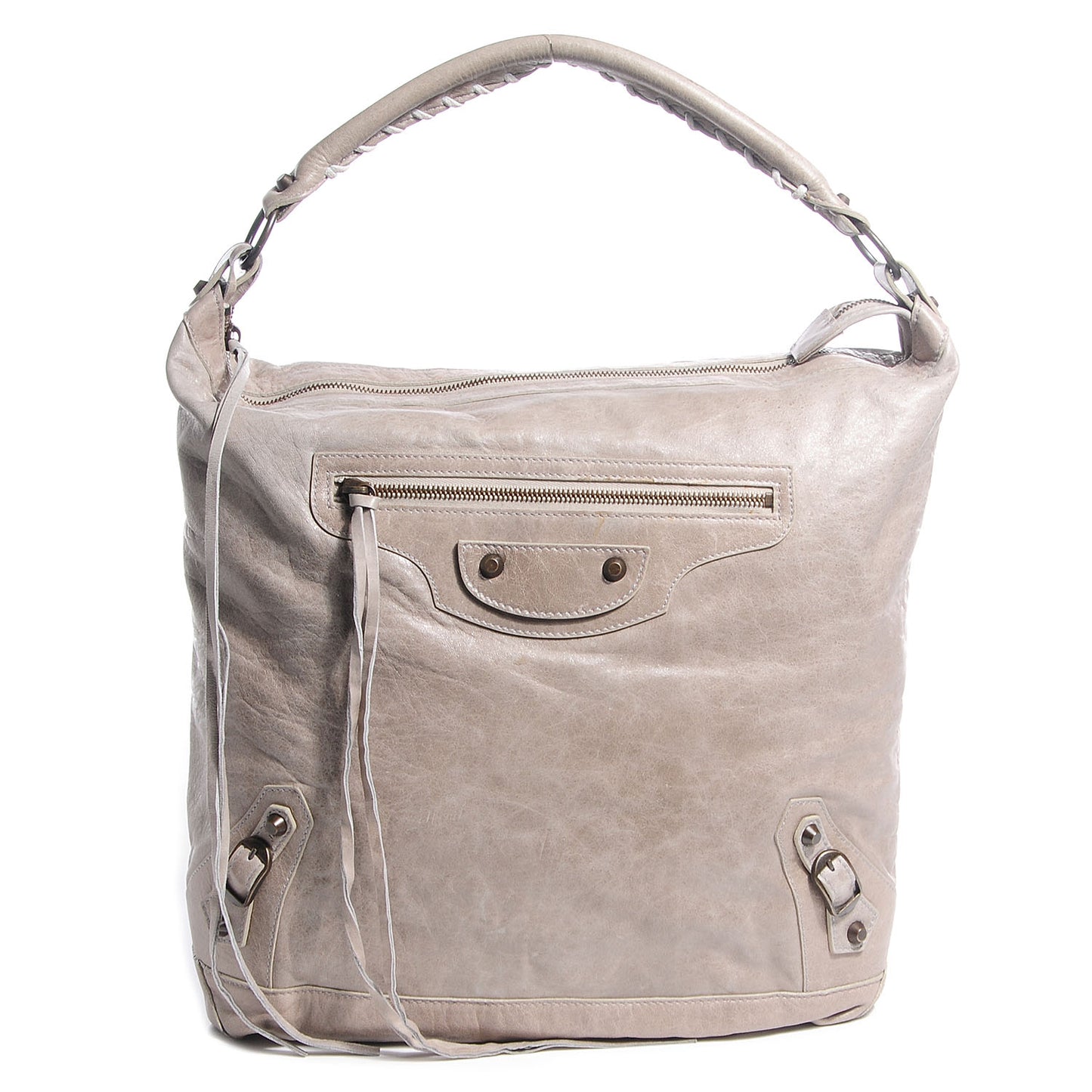 Chevre Classic Hardware Day Hobo Greige