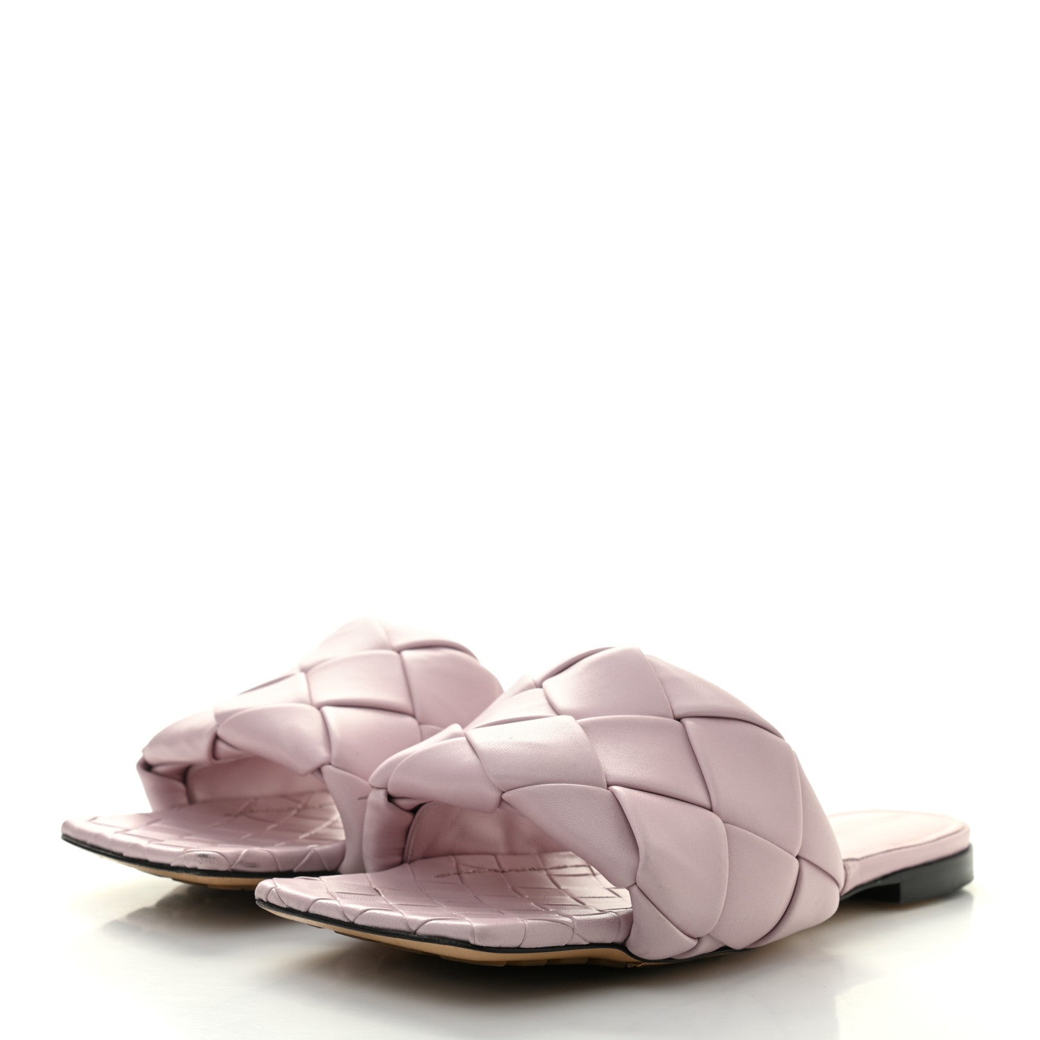 Bottega Veneta Nappa Maxi Intrecciato Lido Flat Sandals 38.5 Magnolia 3 of 9