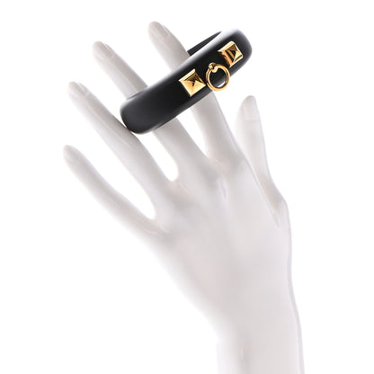Hermes Pearwood Medor Fine Cuff S Bracelet Black 2 of 7